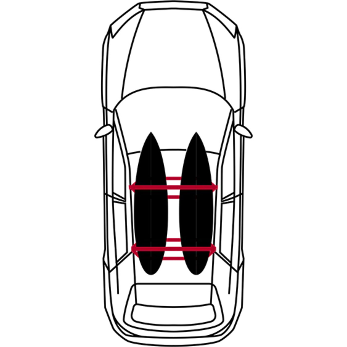 2026 Mystic Inflatable System Double Roofrack 35009.240910 - Black
